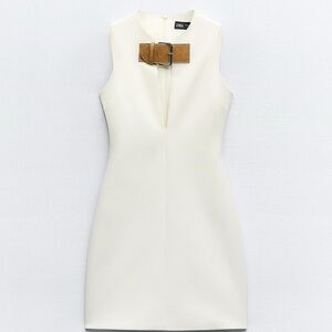 Zara Tailored mini dress with belt detail